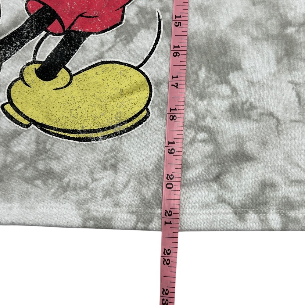 Disney Women's Mickey Mouse Tie-Dye Sweater Long Sleeve Cropped Pullover Size XS - Picture 3 of 5